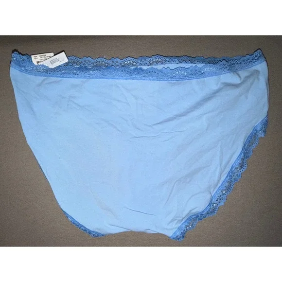 Jenni Intimates XXXL Hipster Panties Pale Blue Ink Stripe Lace Trim Lot of 3 NWT - Picture 6 of 8